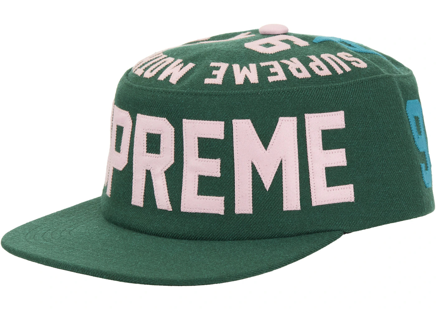 Supreme Alpha Omega Pillbox Hat Dark Green
