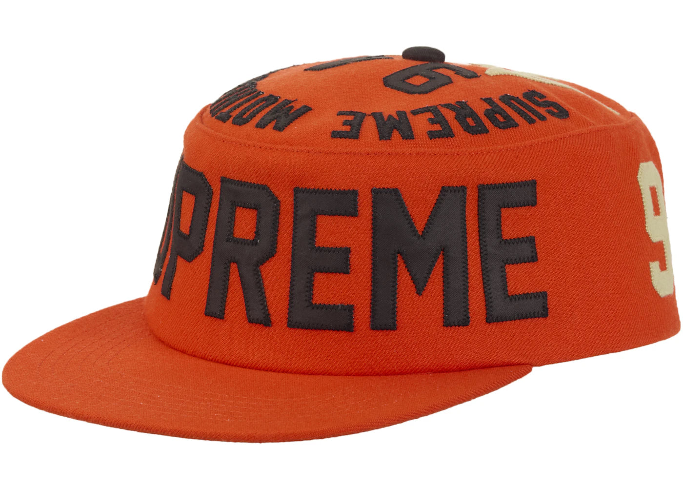 Supreme Alpha Omega Pillbox Hat Orange
