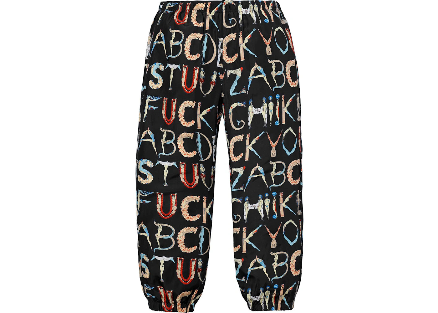 Supreme Alphabet Silk Pant Black