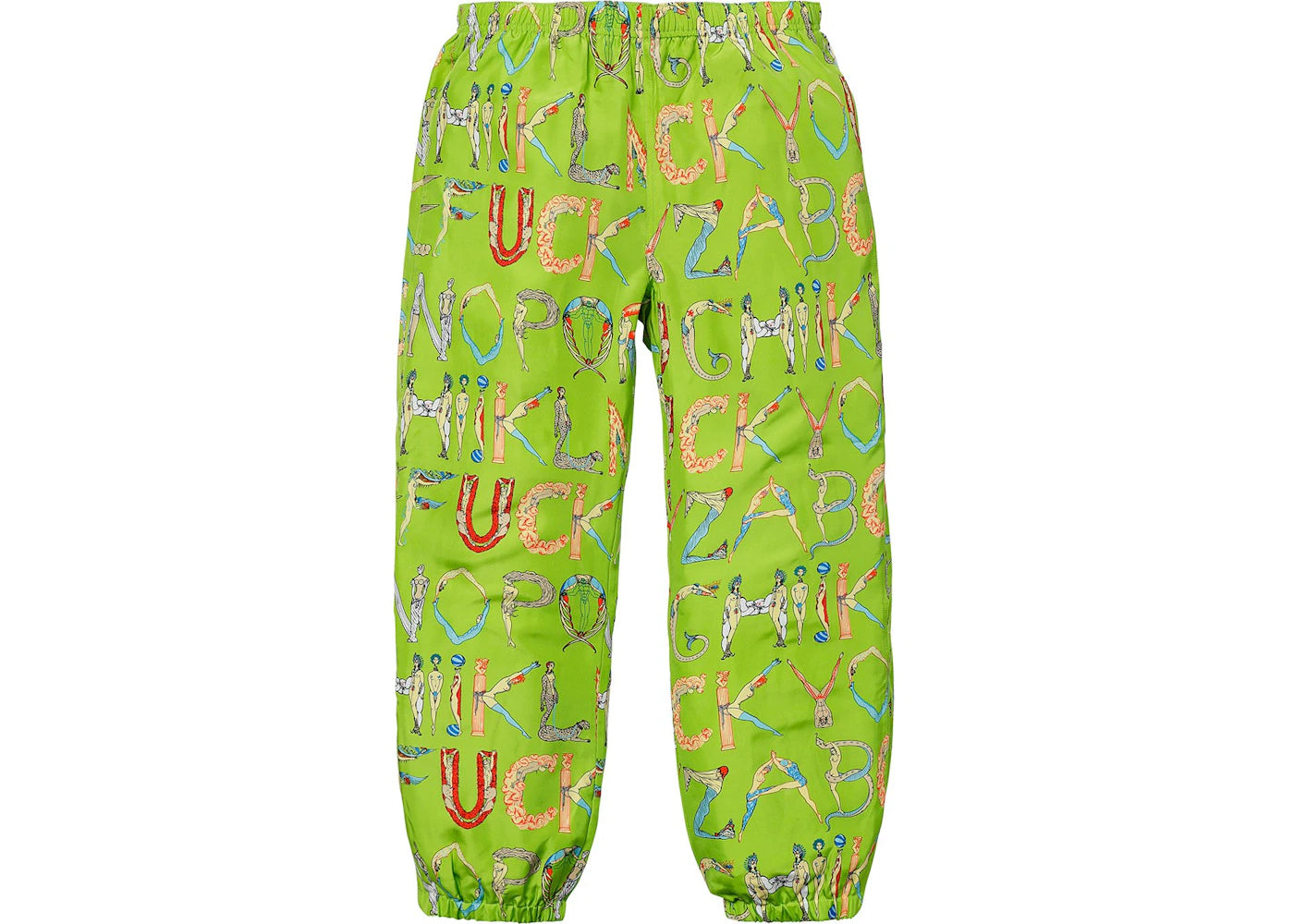 Supreme Alphabet Silk Pant Lime