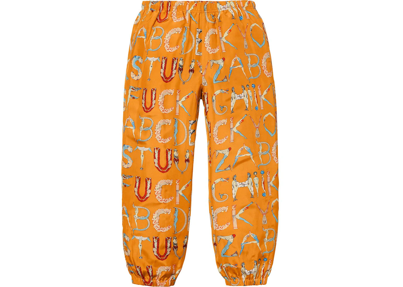 Supreme Alphabet Silk Pant Orange