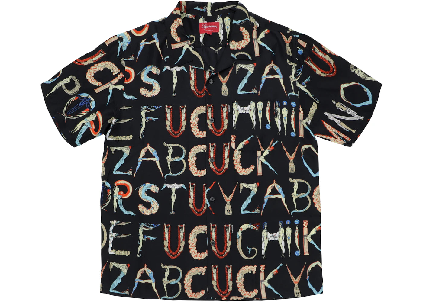 Supreme Alphabet Silk Shirt Black