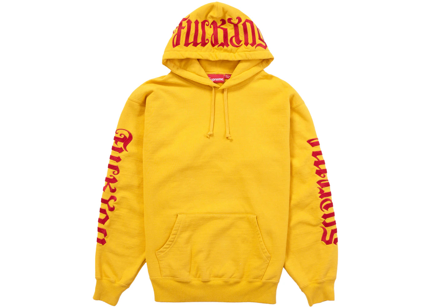 Supreme Ambigram Hooded Sweatshirt Bright Gold