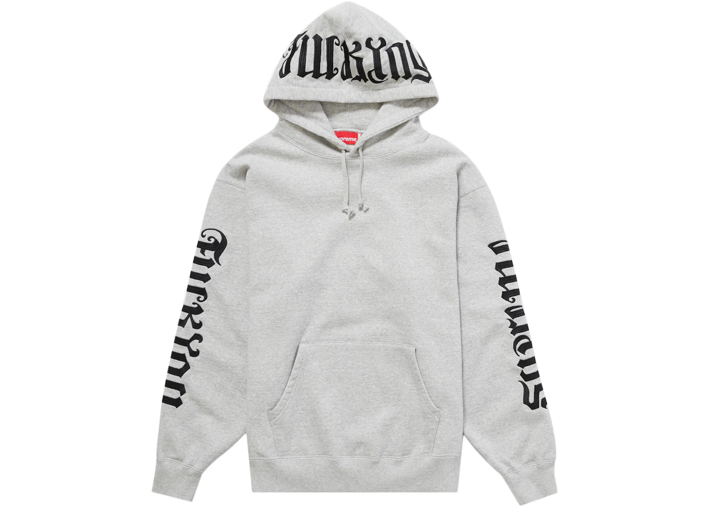 Supreme Ambigram Hooded Sweatshirt Heather Grey