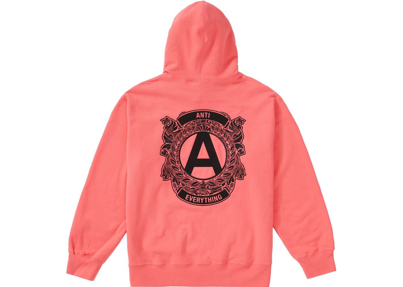 Supreme Anti Hooded Sweatshirt Bright Coral