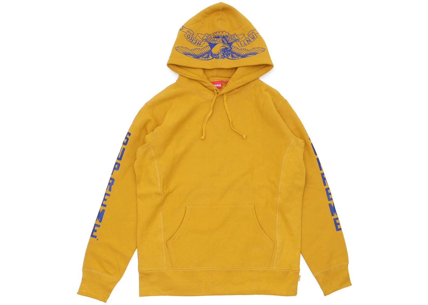 Supreme Antihero Hooded Sweatshirt Mustard