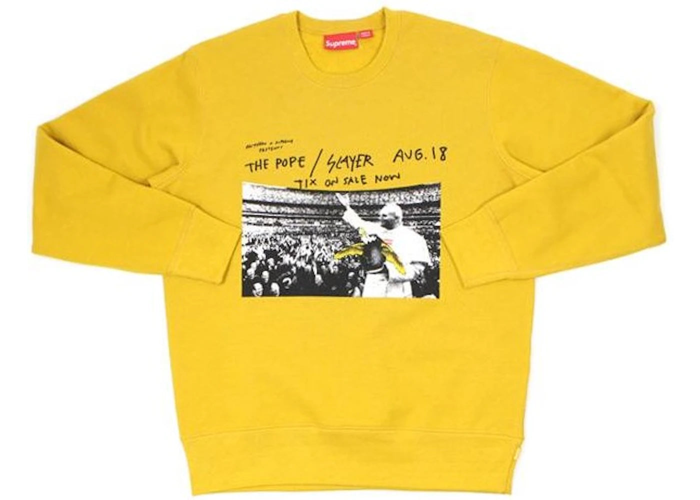 Supreme Antihero Pope Crewneck Mustard