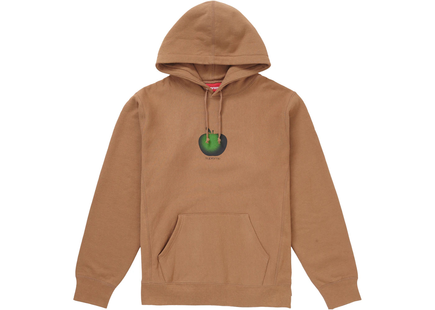 Supreme Apple Hooded Sweatshirt Brown