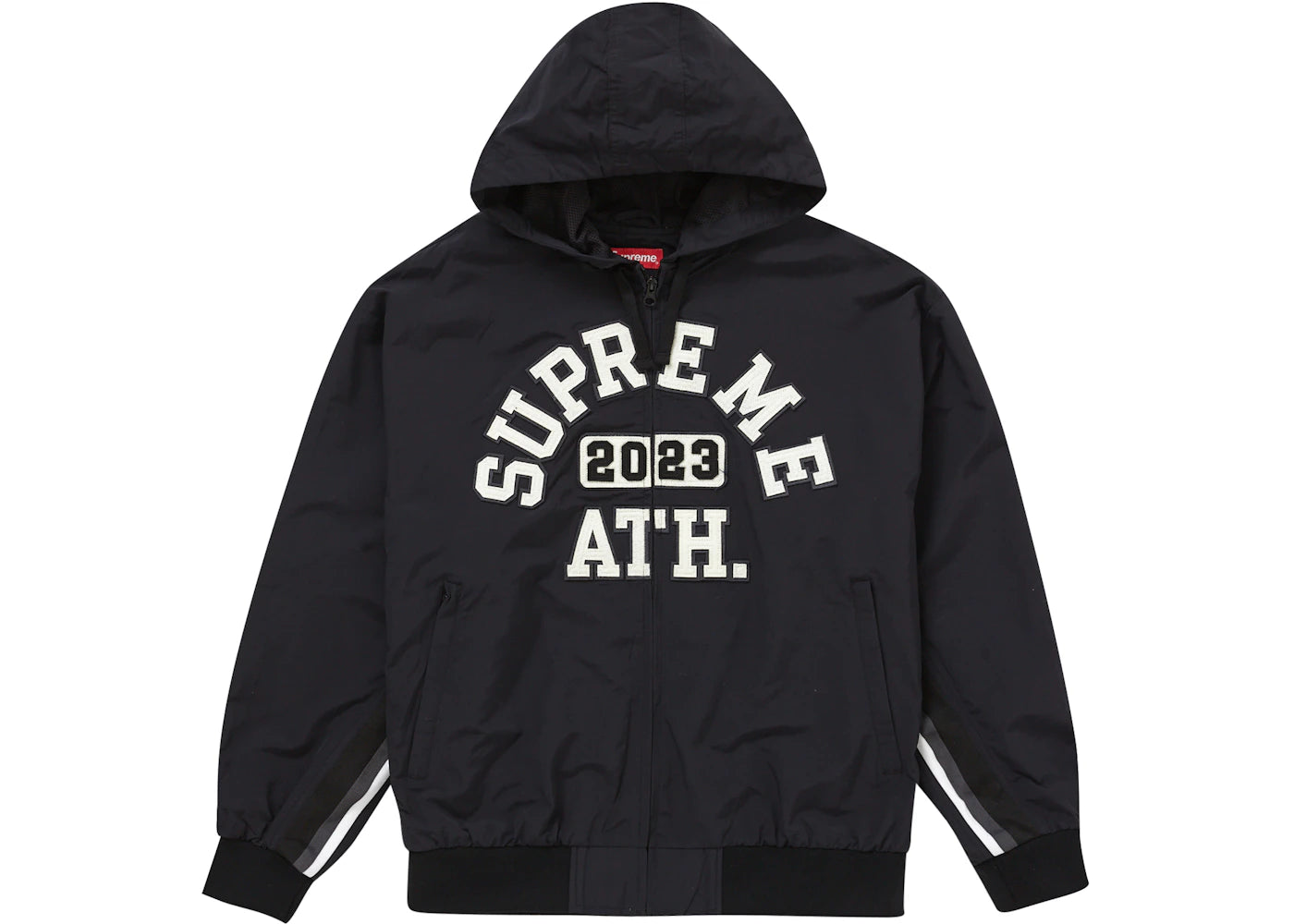 Supreme Appliqué Hooded Track Jacket Black