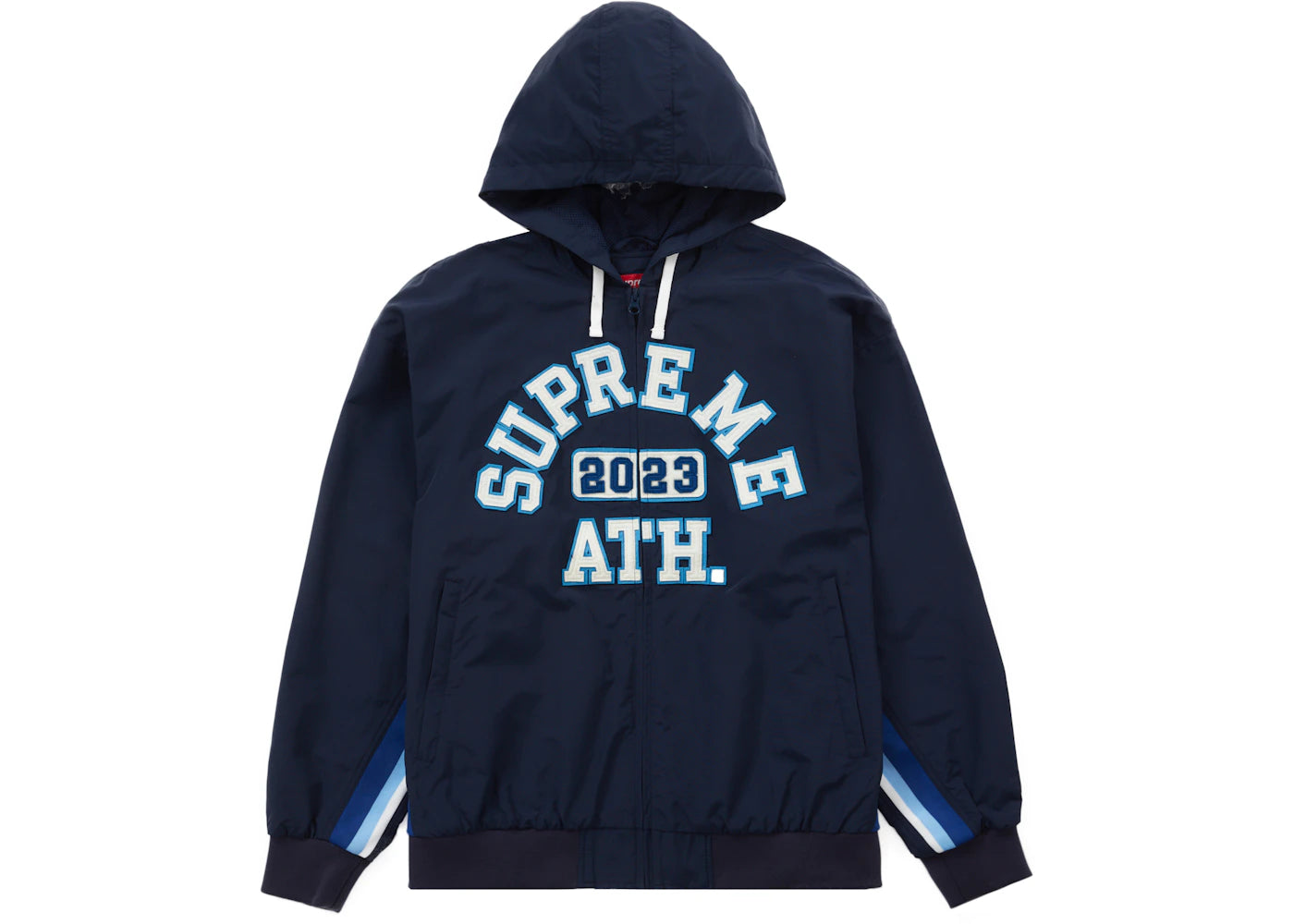 Supreme Appliqué Hooded Track Jacket Navy