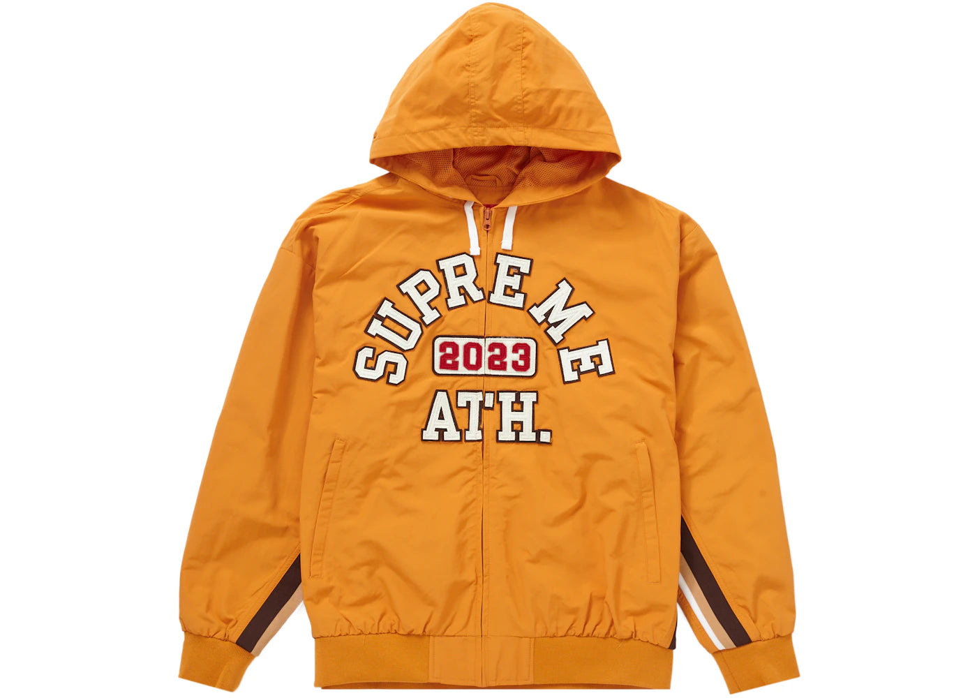 Supreme Appliqué Hooded Track Jacket Orange