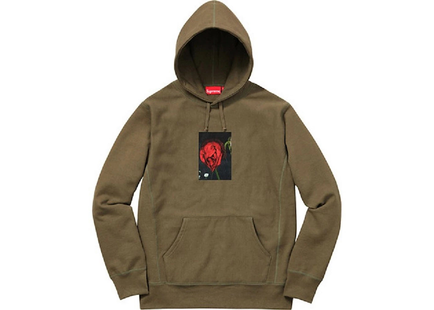 Supreme Araki Rose Hooded Sweatshirt Olive