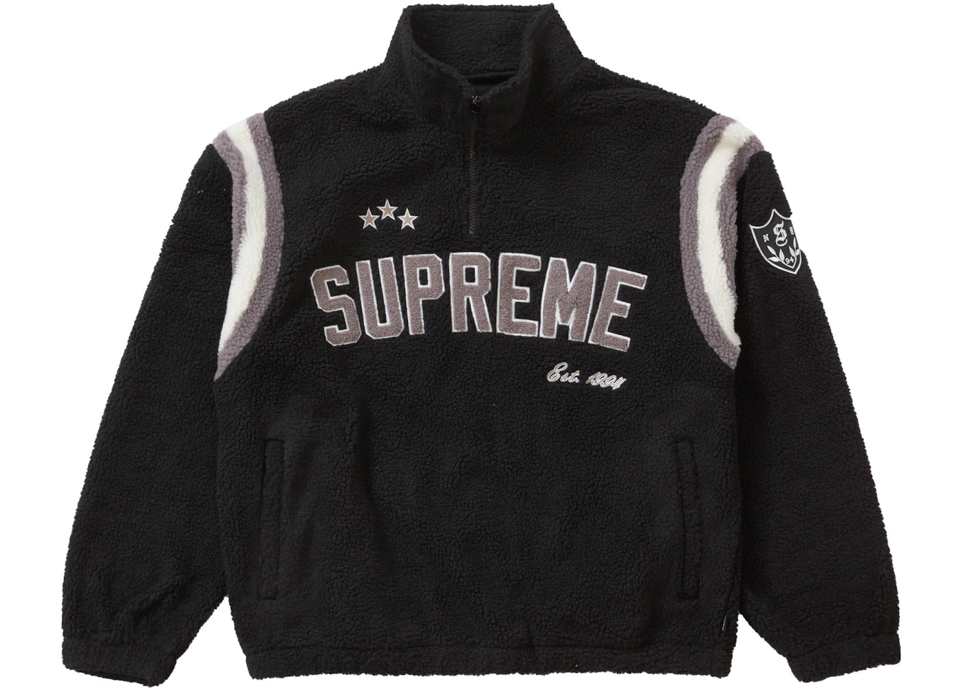 Supreme Arc Half Zip Fleece Pullover Black