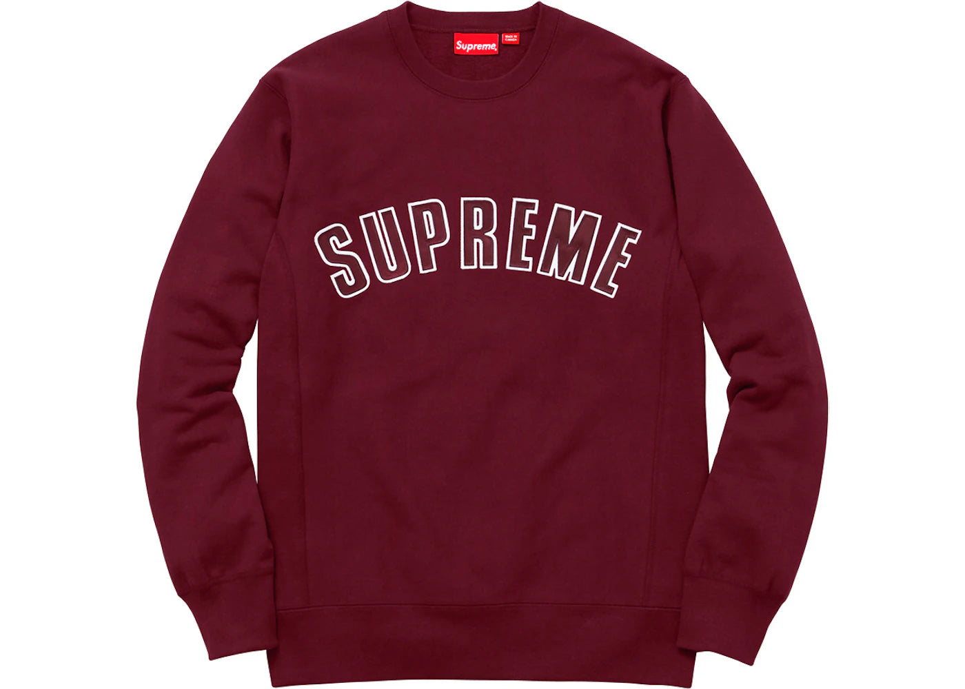 Supreme Arc Logo Crewneck Burgundy