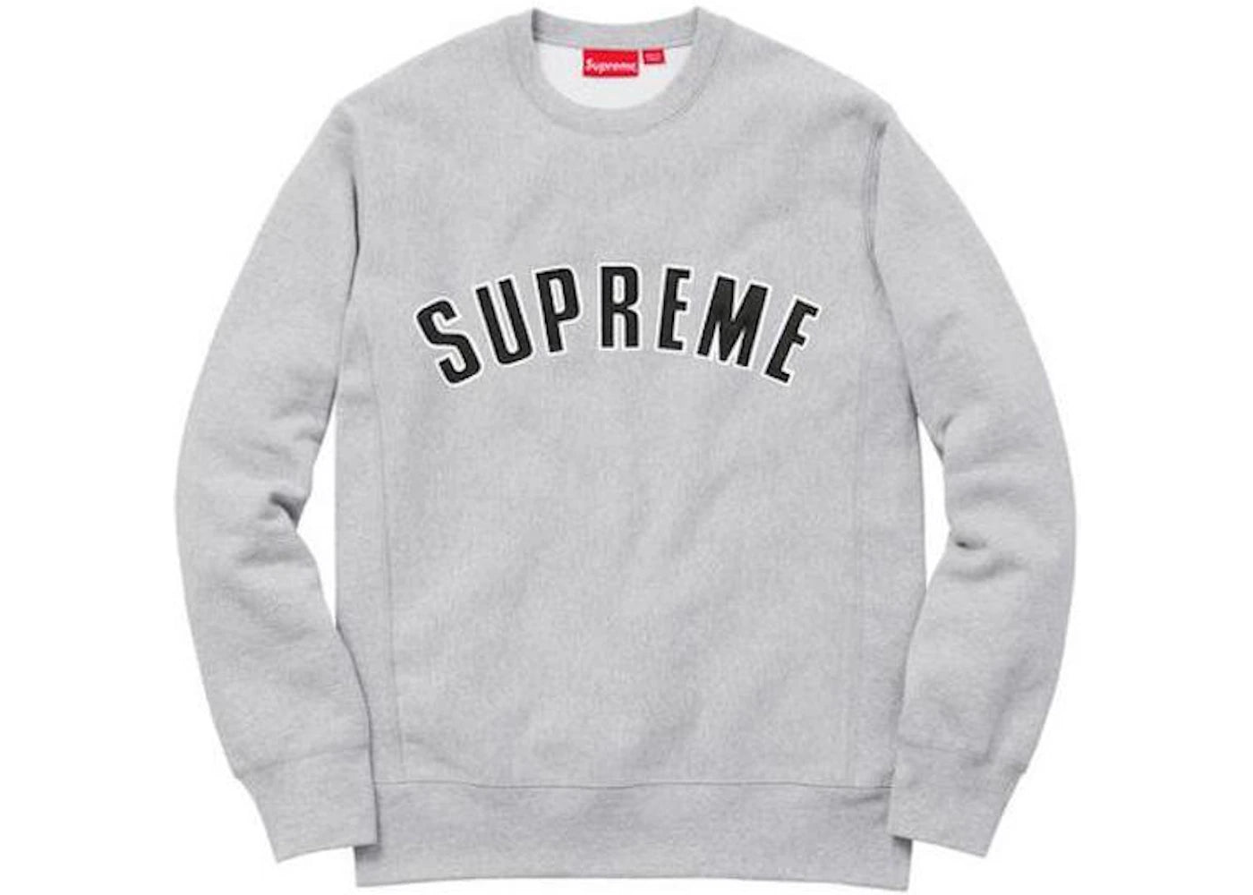 Supreme Arc Logo Crewneck Heather Grey