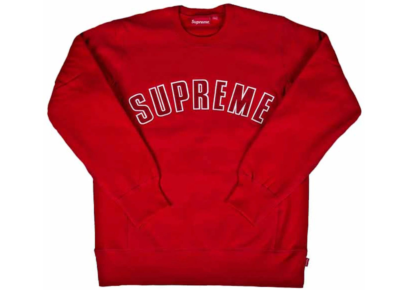 Supreme Arc Logo Crewneck Red