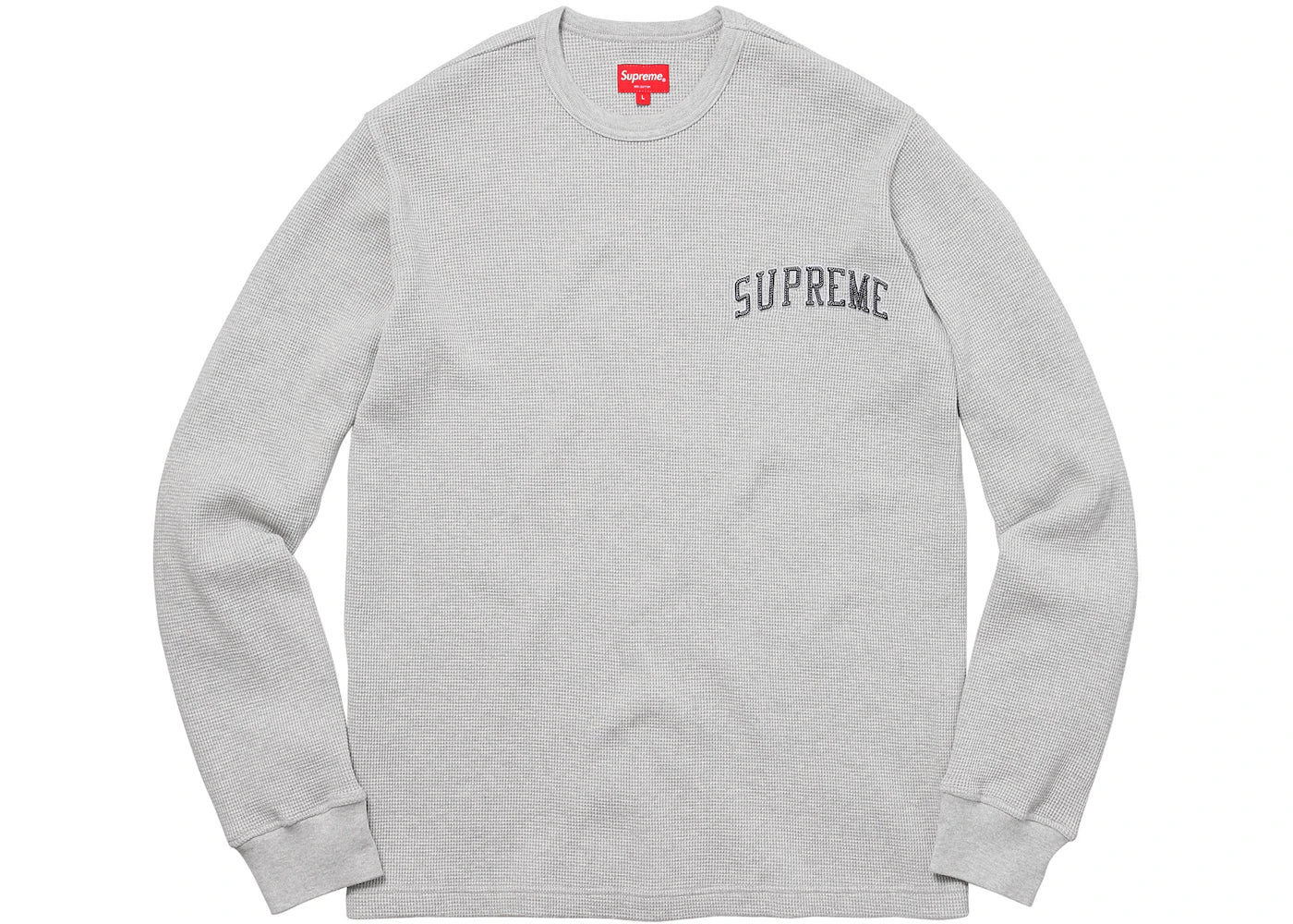 Supreme Arc Logo L/S Thermal Heather Grey