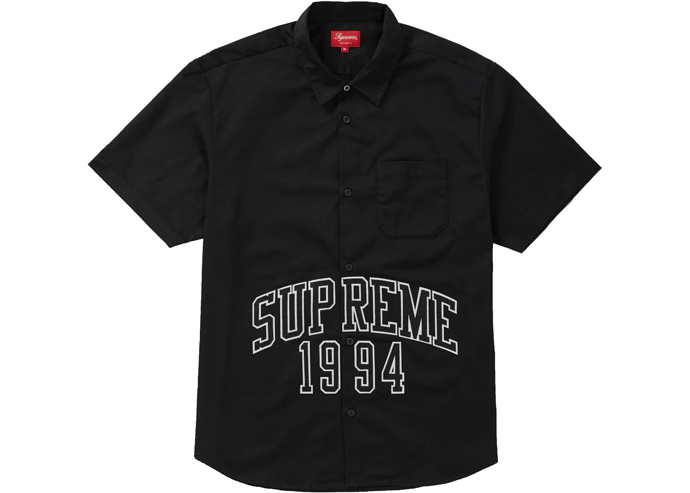 Supreme Arc Logo S/S Work Shirt Black