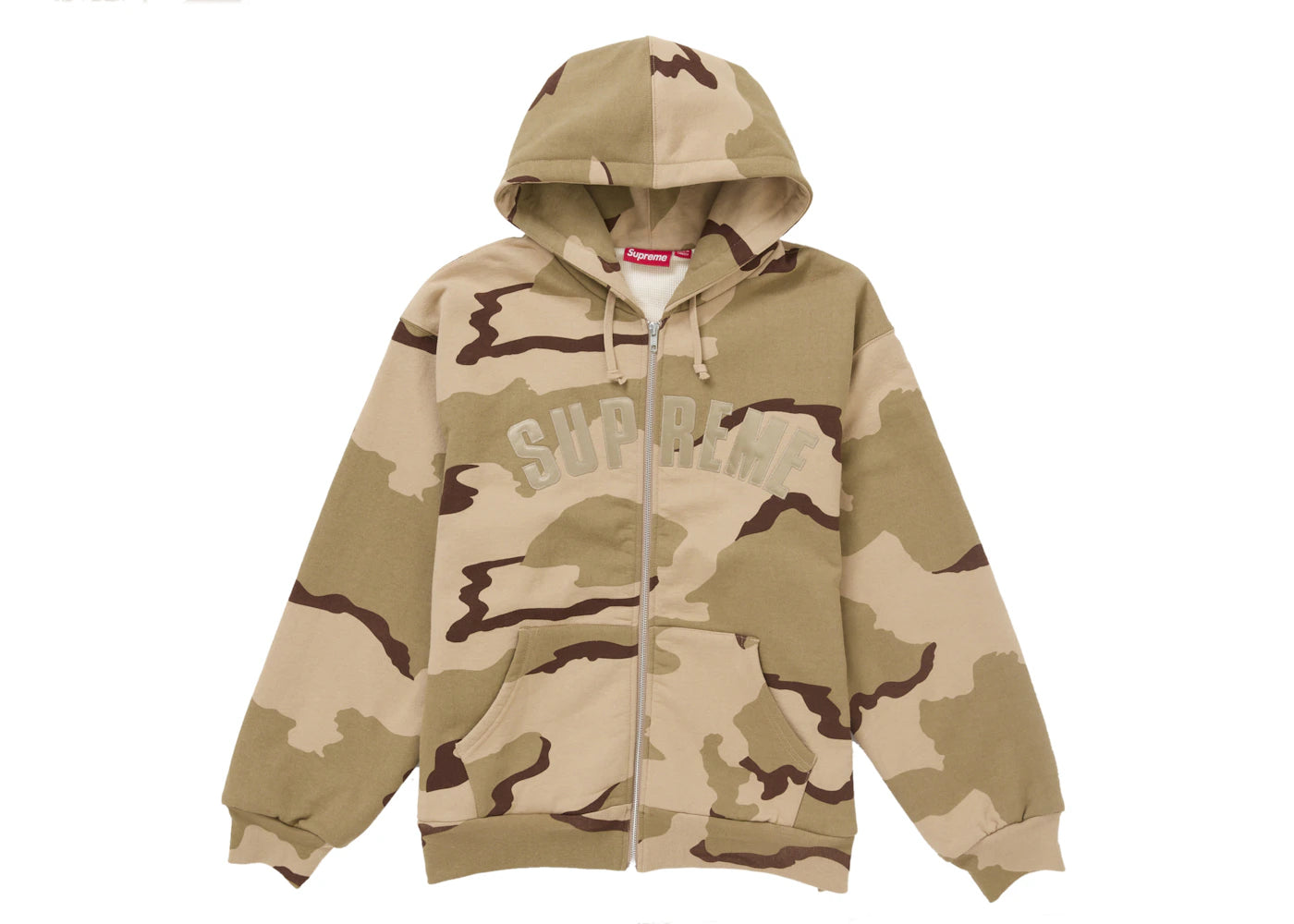 Supreme Arc Thermal Zip Up Hooded Sweatshirt Desert Camo