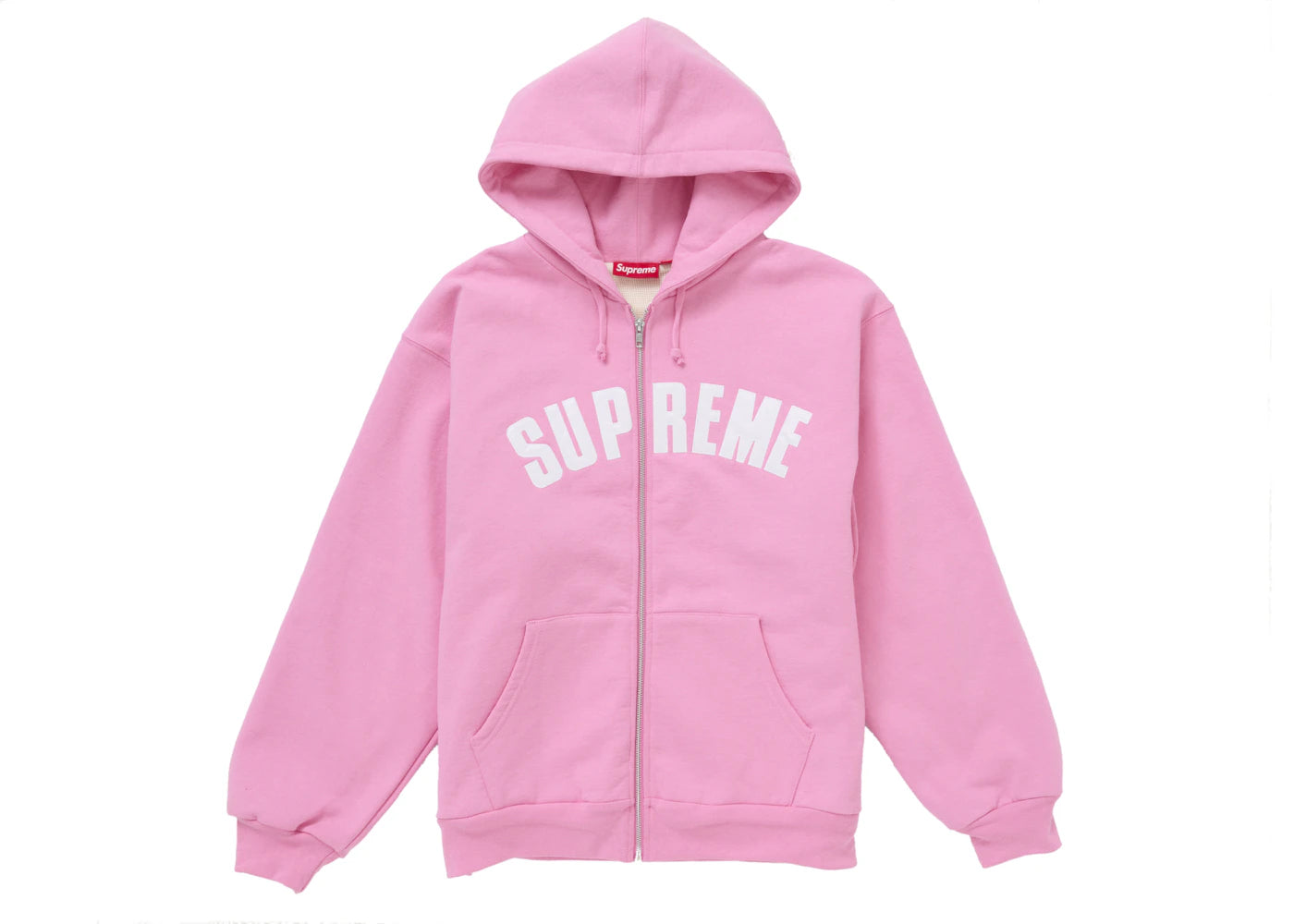 Supreme Arc Thermal Zip Up Hooded Sweatshirt Pink