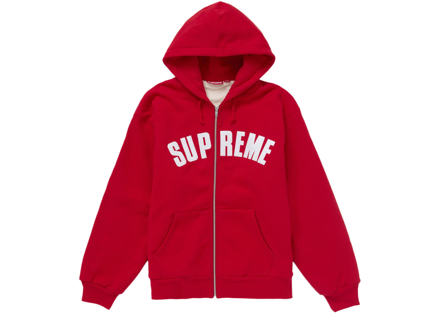 Supreme Arc Thermal Zip Up Hooded Sweatshirt Red