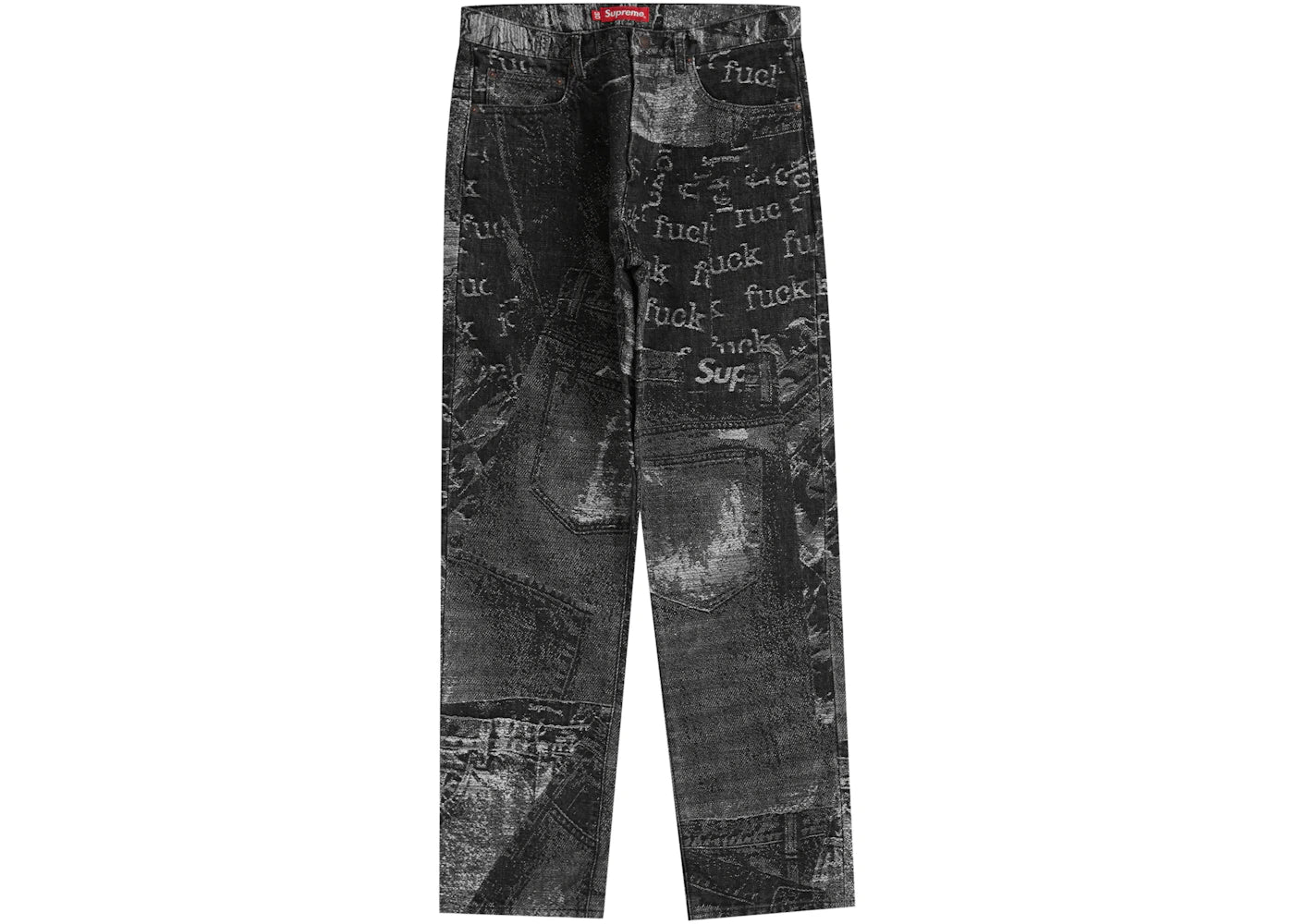 Supreme Archive Denim Jacquard Regular Jean Black