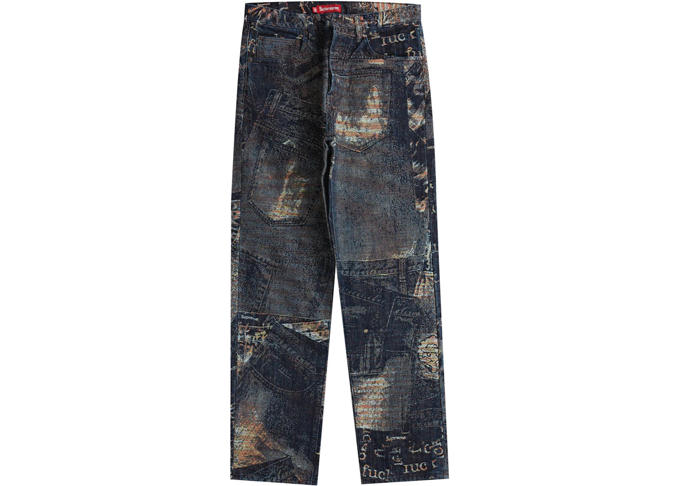 Supreme Archive Denim Jacquard Regular Jean Blue