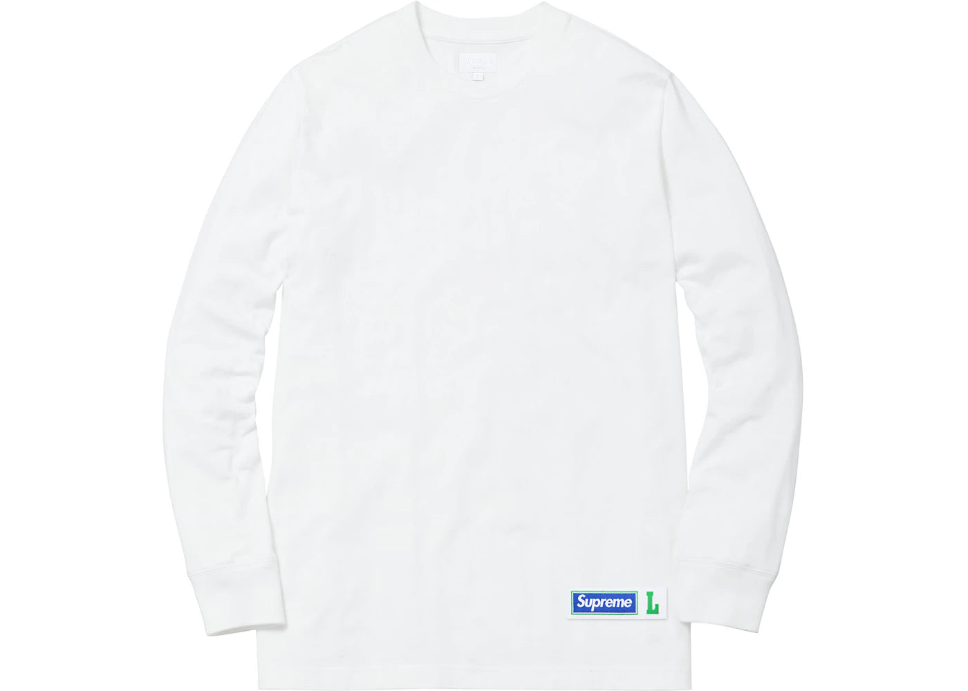 Supreme Athletic Label L/S Top White