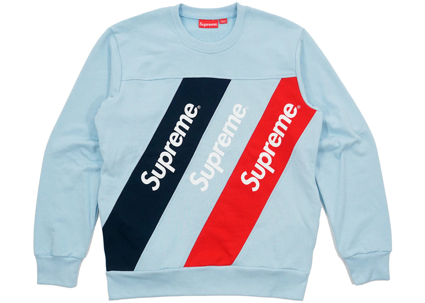 Supreme Athletic Split Crewneck Light Blue