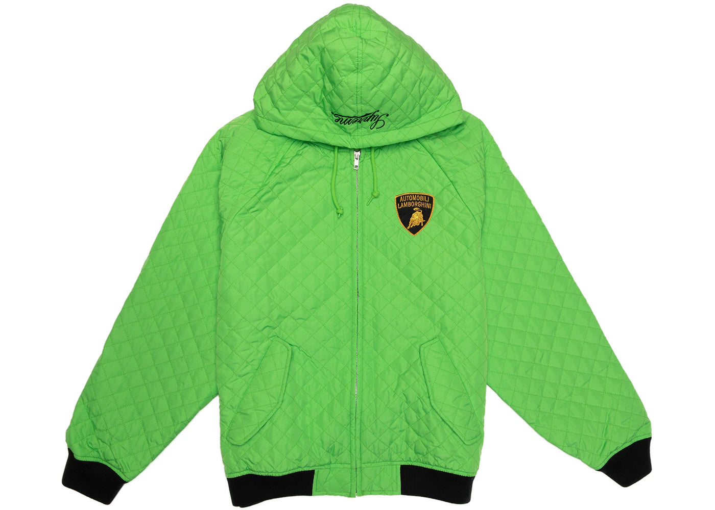 Supreme Automobili Lamborghini Hooded Work Jacket Lime