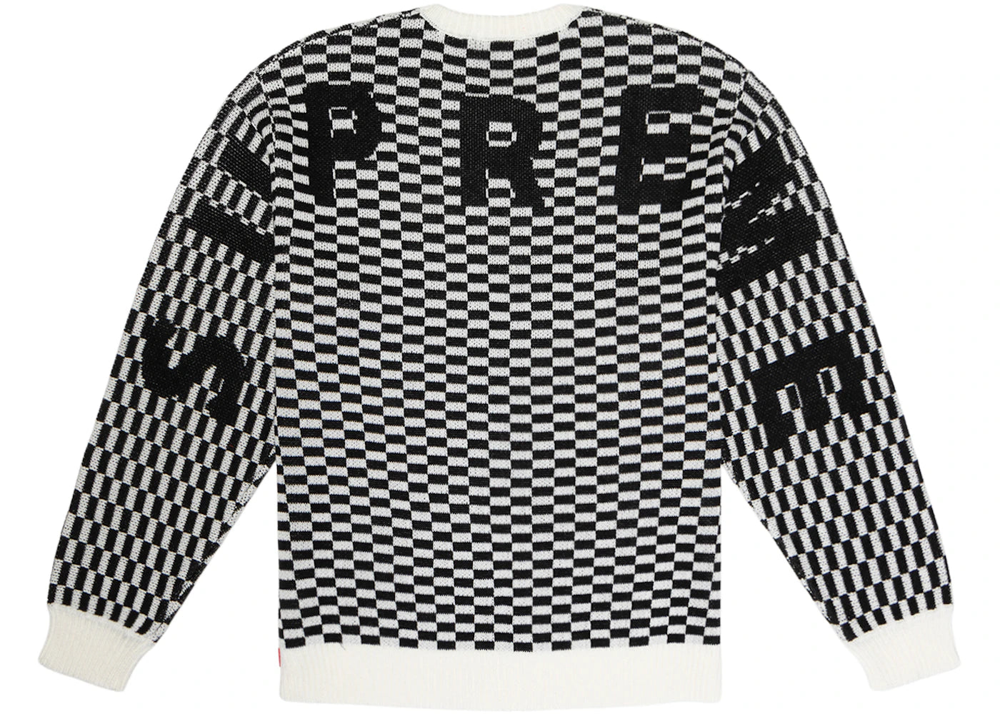 Supreme Back Logo Sweater Checkerboard