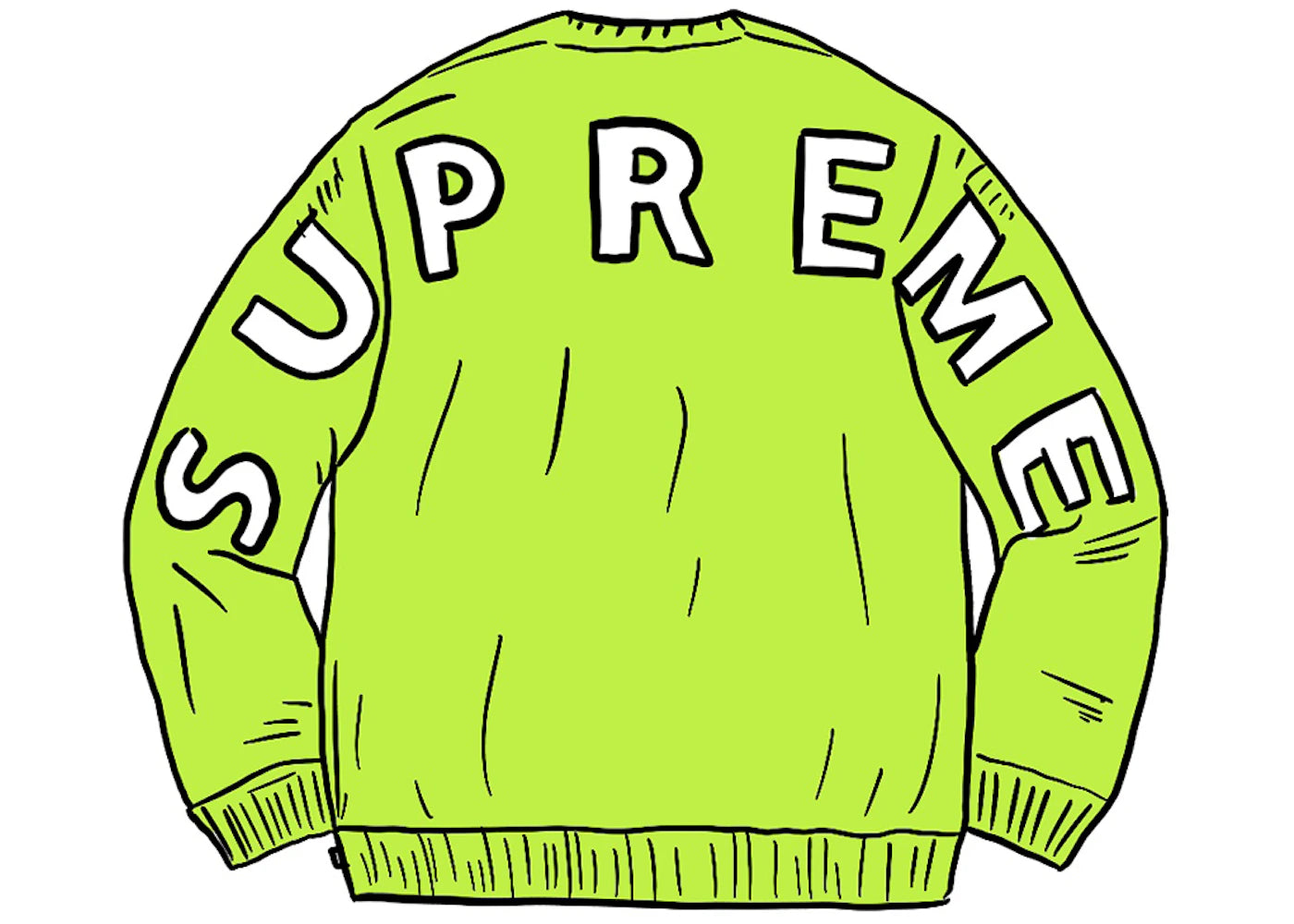 Supreme Back Logo Sweater Green