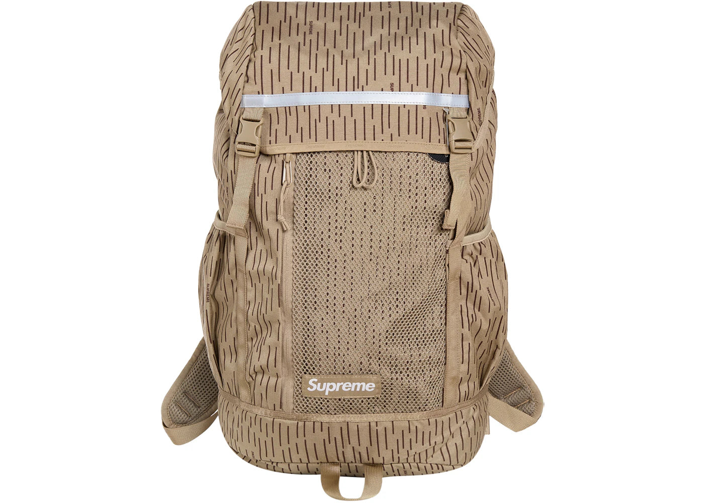 Supreme Logo Backpack (FW24) Tan Raindrop