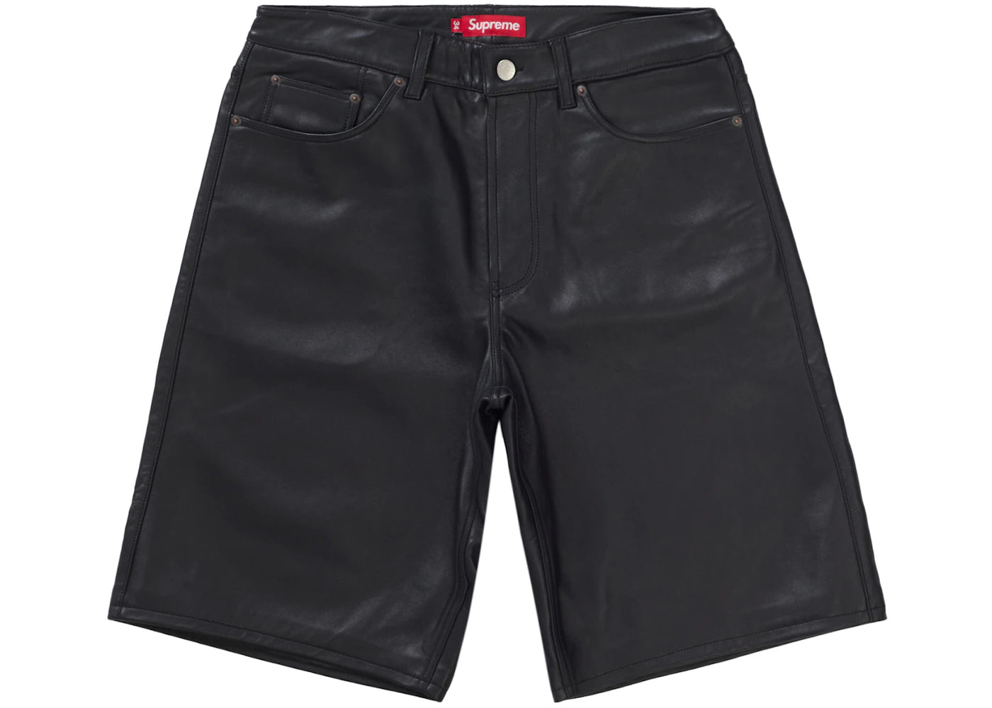 Supreme Baggy Leather Short Black