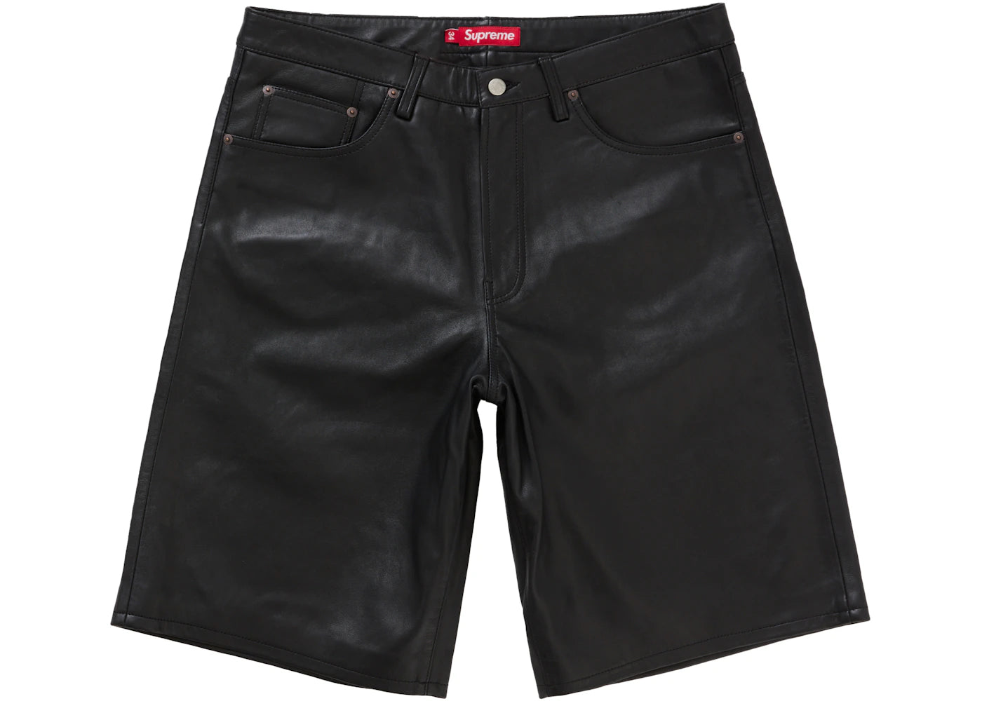 Supreme Baggy Leather Short (SS25) Black