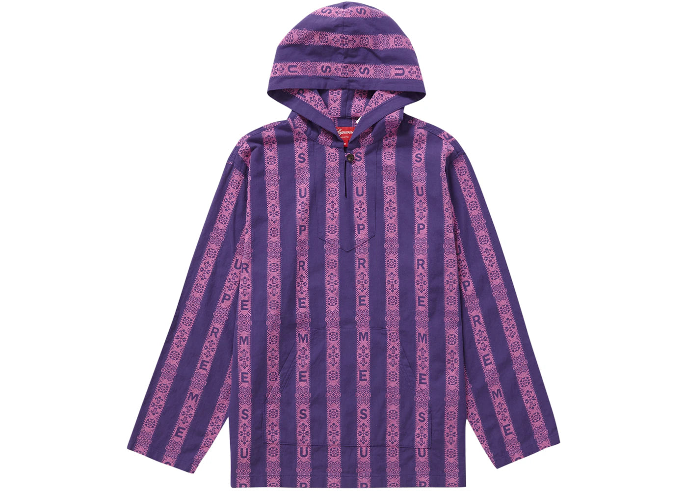 Supreme Baja Hooded Shirt Light Purple