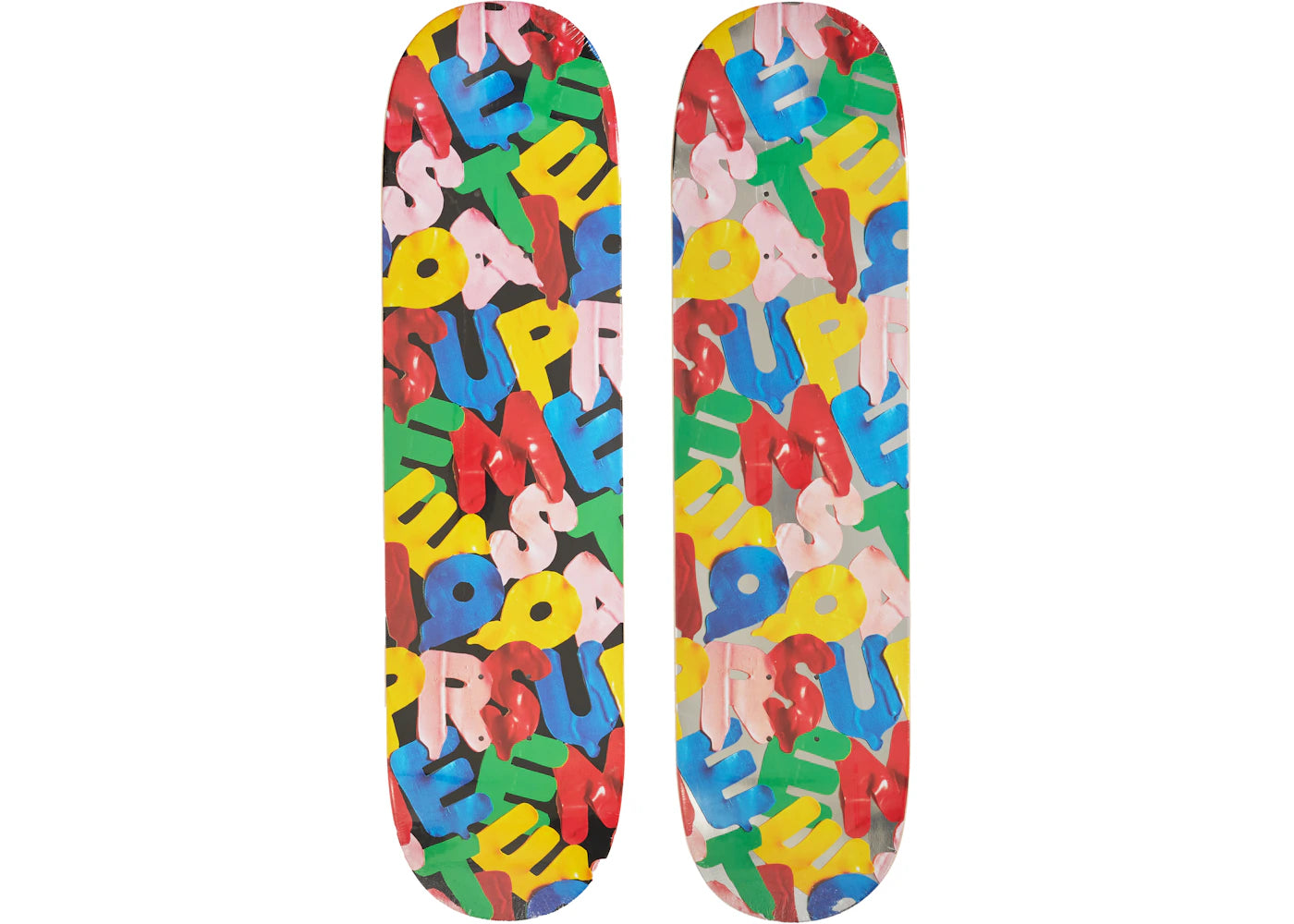 Supreme Balloons Skateboard Deck Black/Silver Set