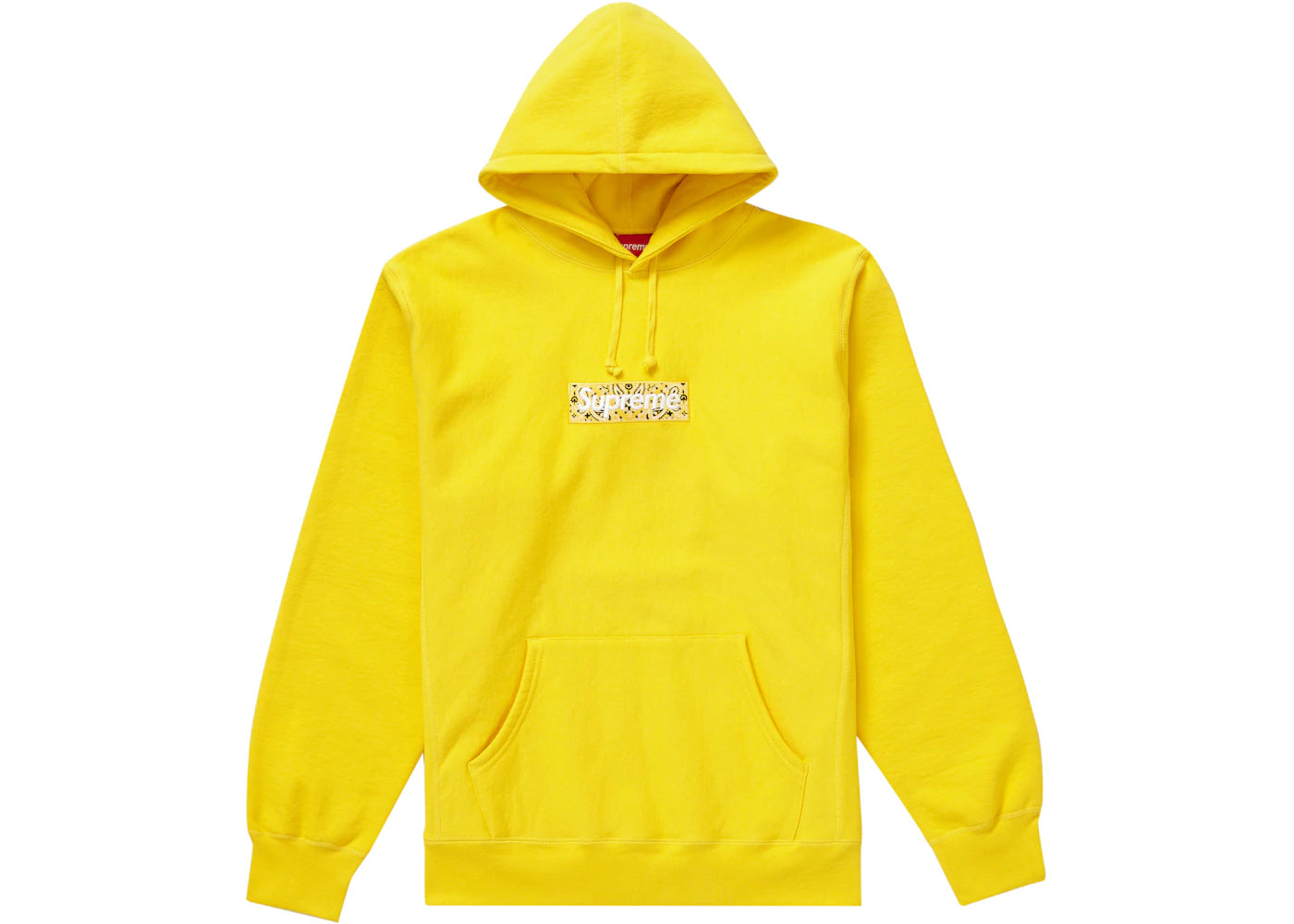 Supreme Bandana Box Logo Hooded Sweatshirt Yellow