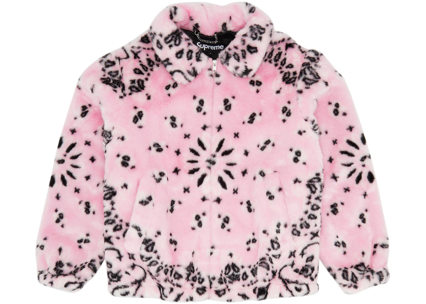 Supreme Bandana Faux Fur Bomber Jacket Pink