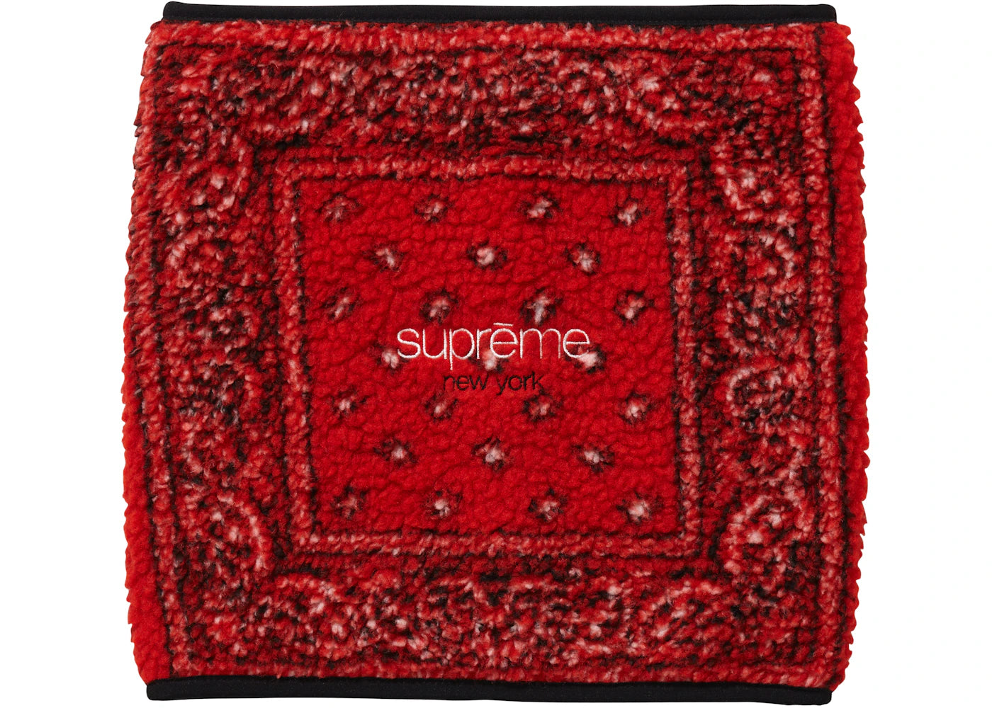 Supreme Bandana Fleece Neck Gaiter Red