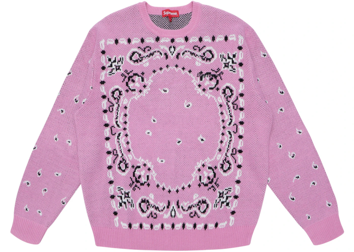 Supreme Bandana Sweater Light Pink