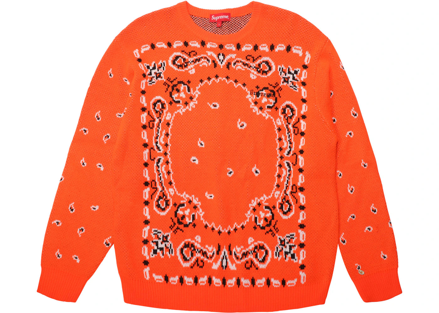 Supreme Bandana Sweater Orange