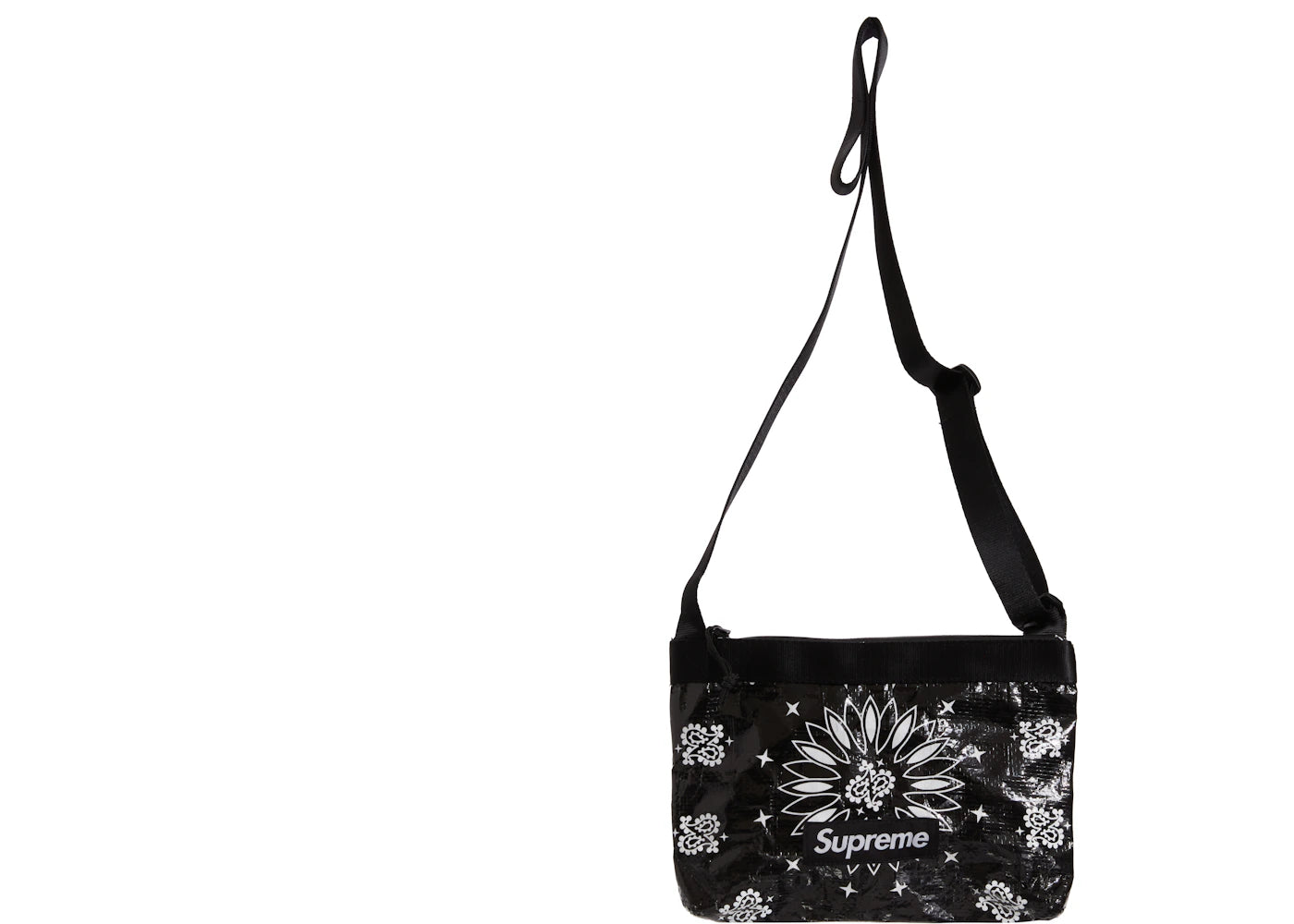 Supreme Bandana Tarp Side Bag Black