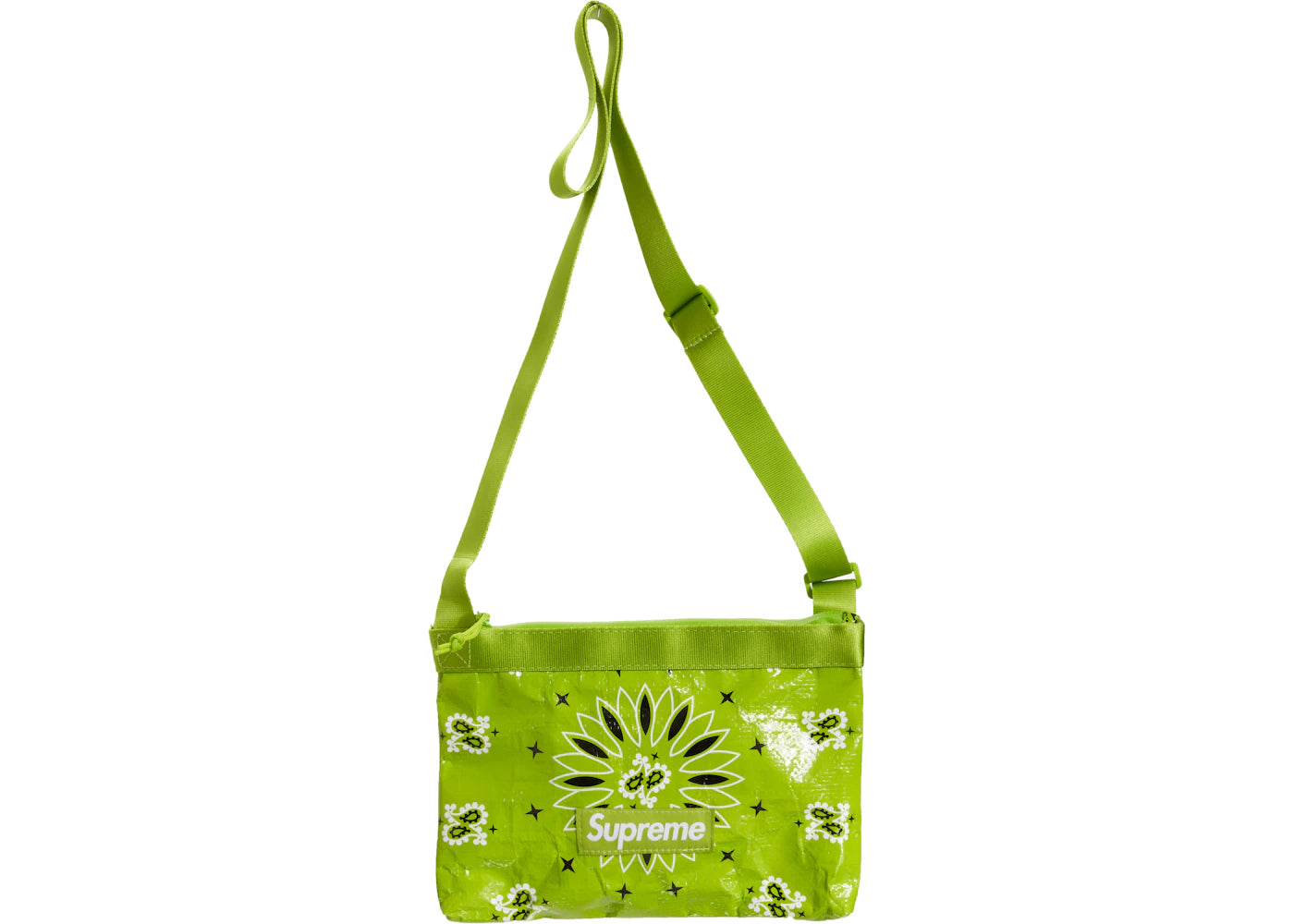 Supreme Bandana Tarp Side Bag Bright Green