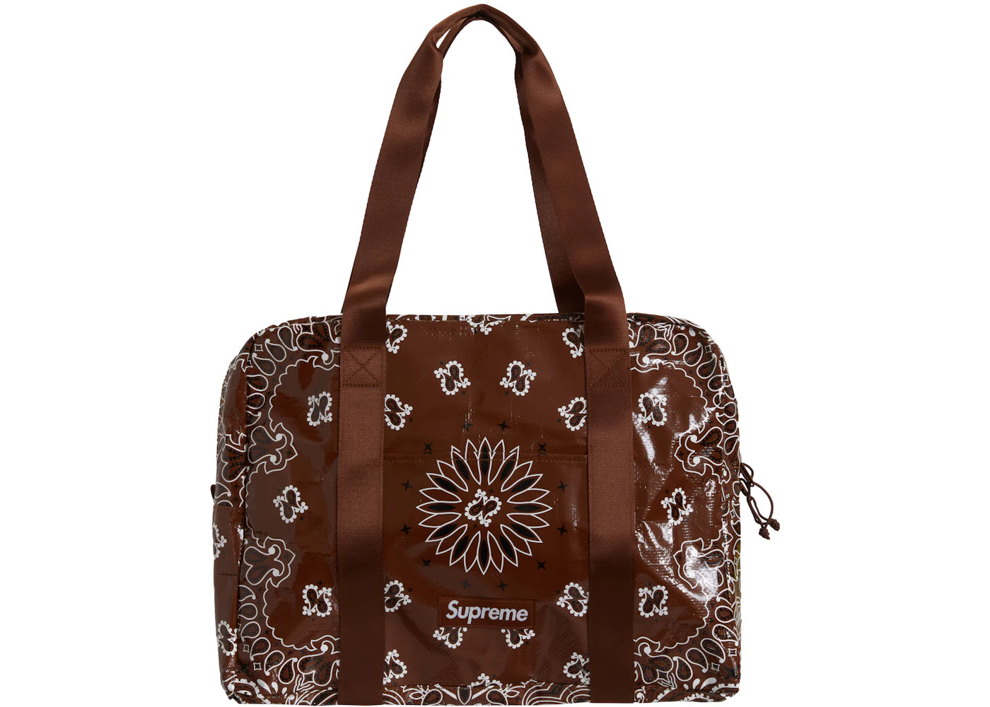 Supreme Bandana Tarp Small Duffle Bag Brown