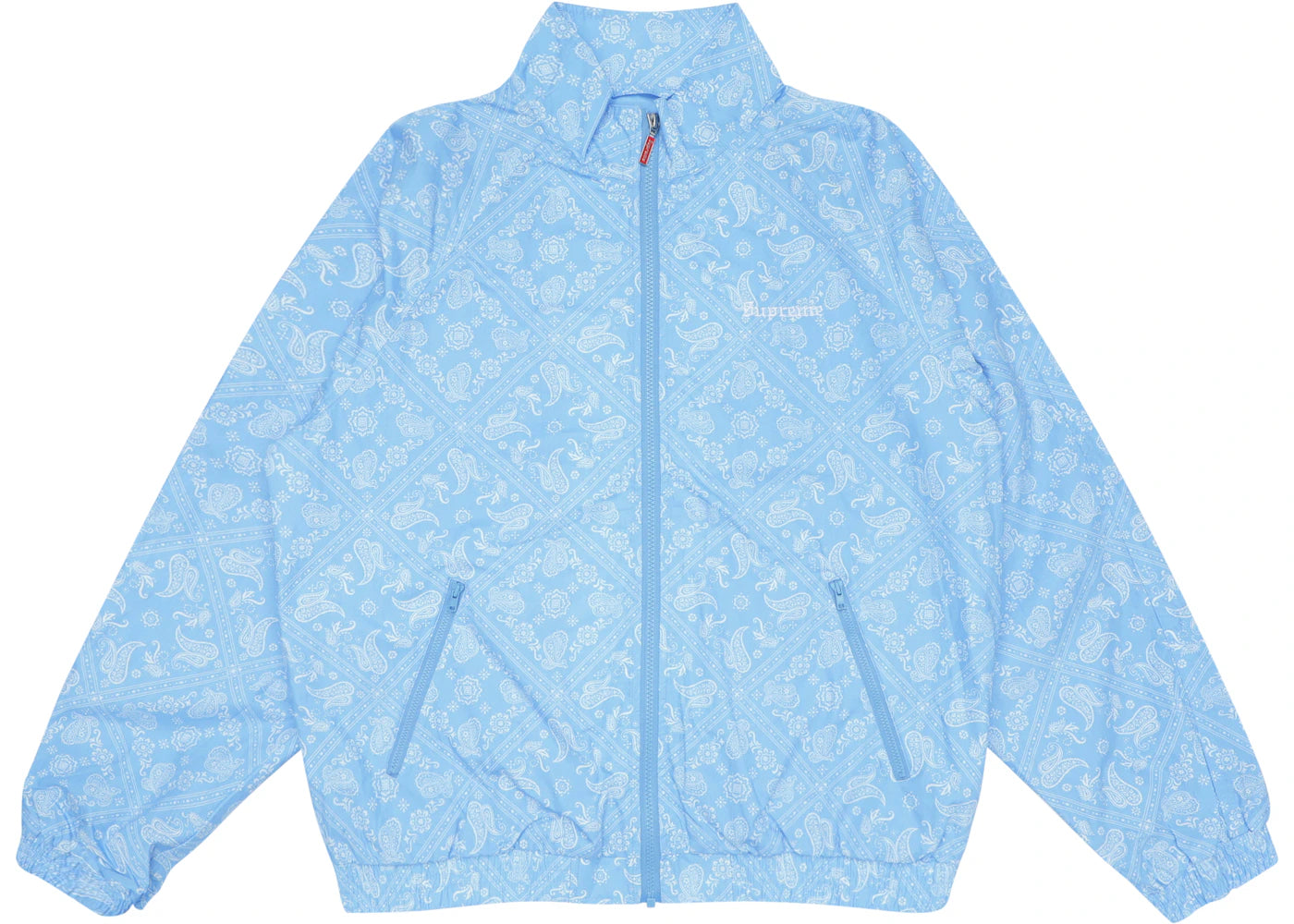 Supreme Bandana Track Jacket Light Blue