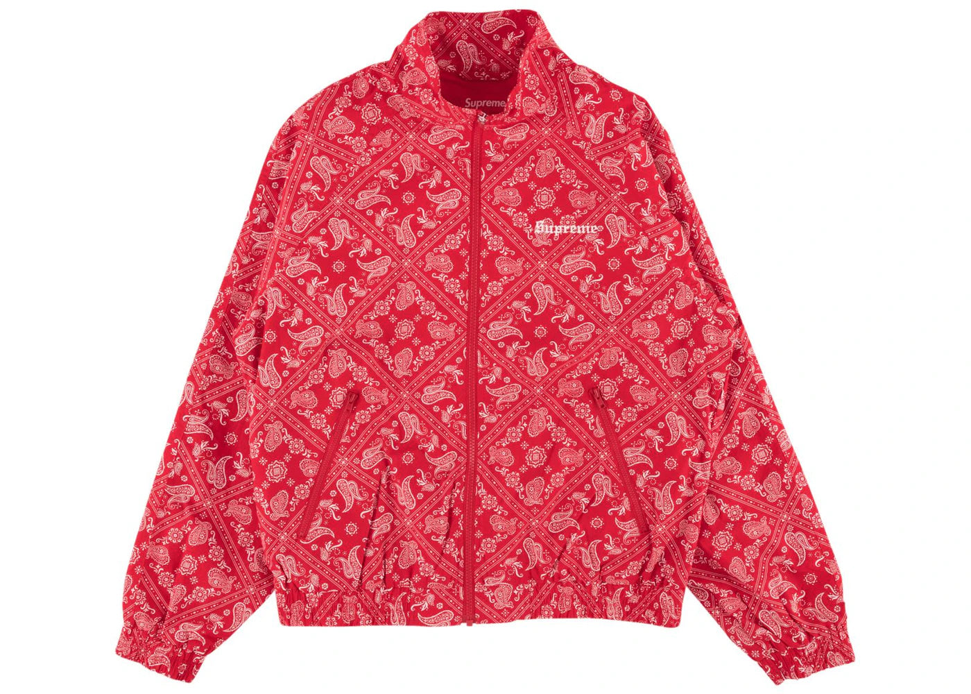 Supreme Bandana Track Jacket Red