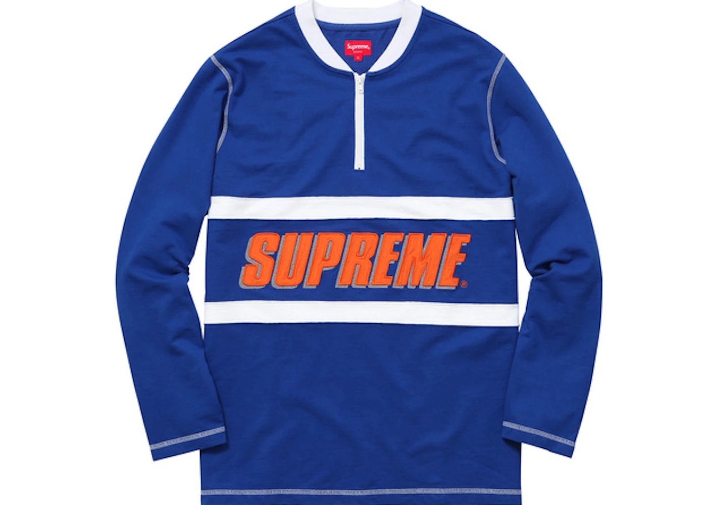 Supreme Bar Logo Half Zip Top Royal