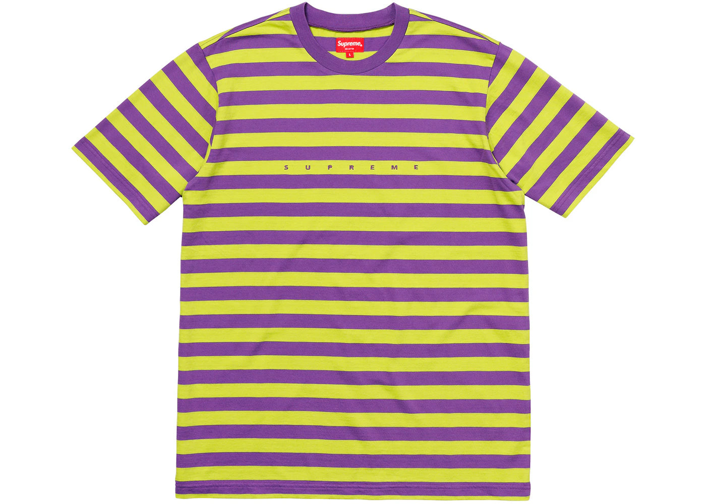 Supreme Bar Stripe Tee Purple