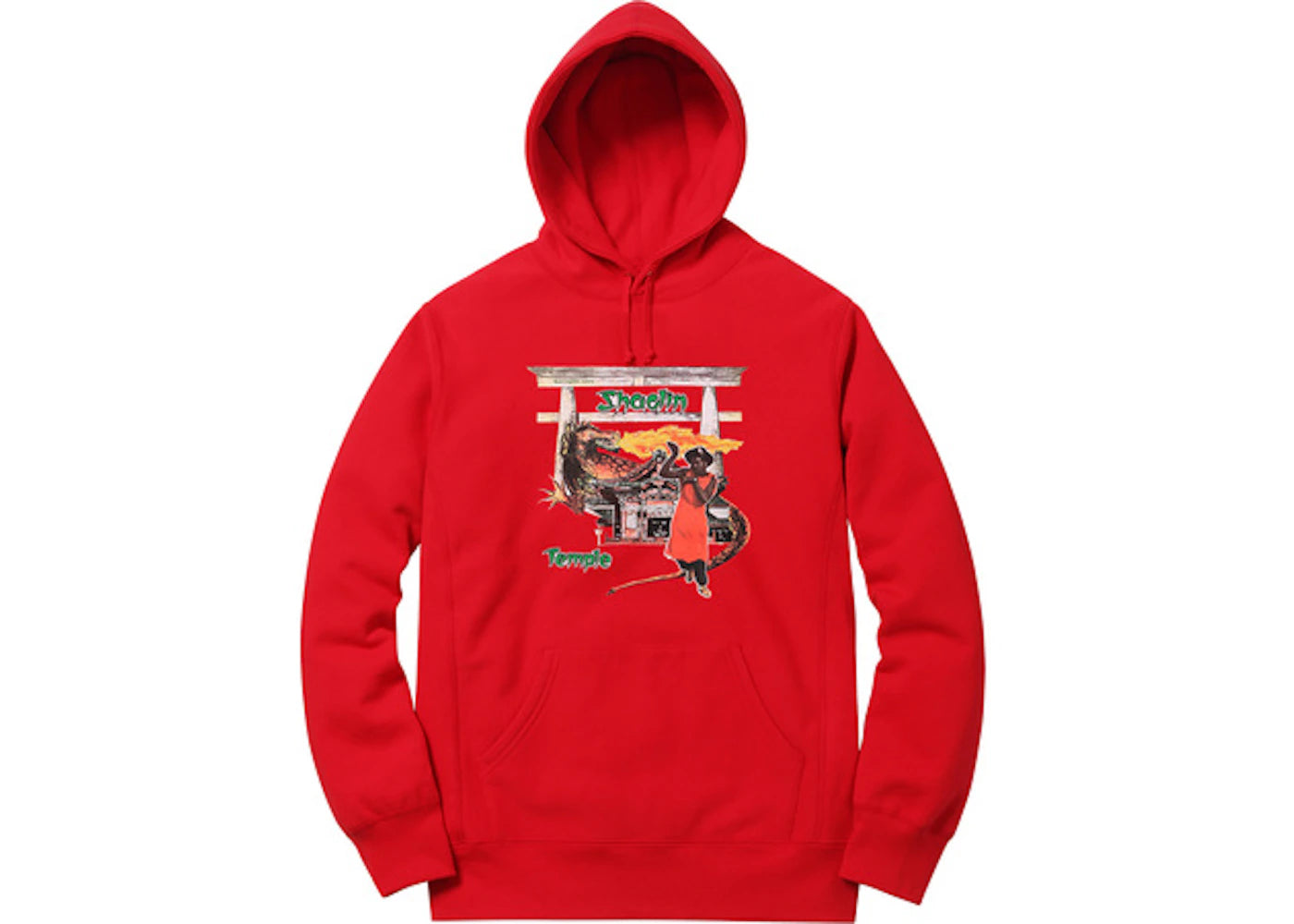 Supreme Barrington Levy Jah Life Shaolin Temple Hooded Sweatshirt Red